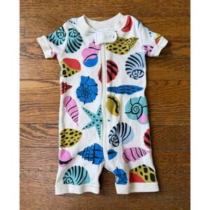 Hanna Andersson Seashell Shortie Sleeper Size 0-3 Months